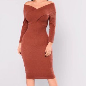 Midi Dress - Marsala